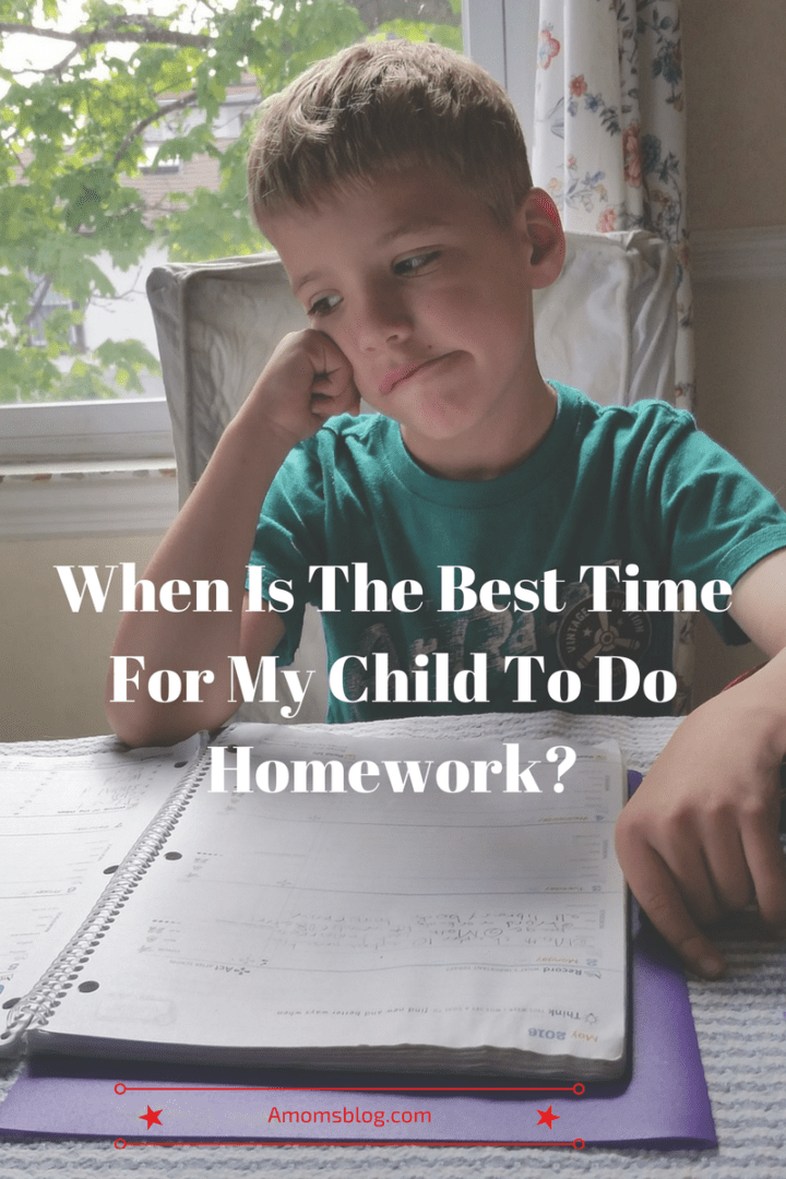 best time for a child to do homework