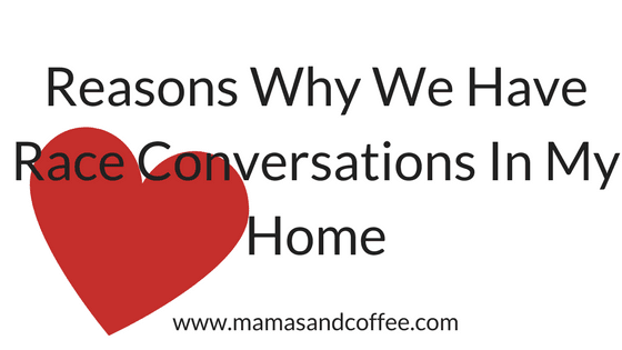 A heart with the words, " 5 reasons why we have conversations at home."
