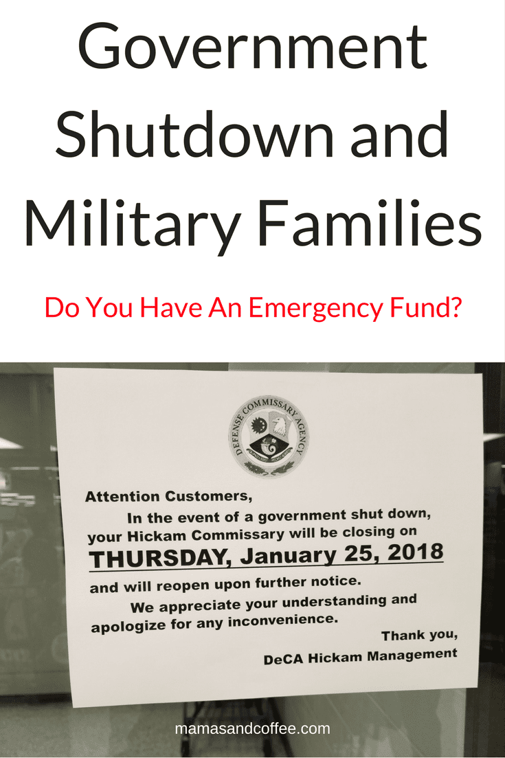 government shutdown military